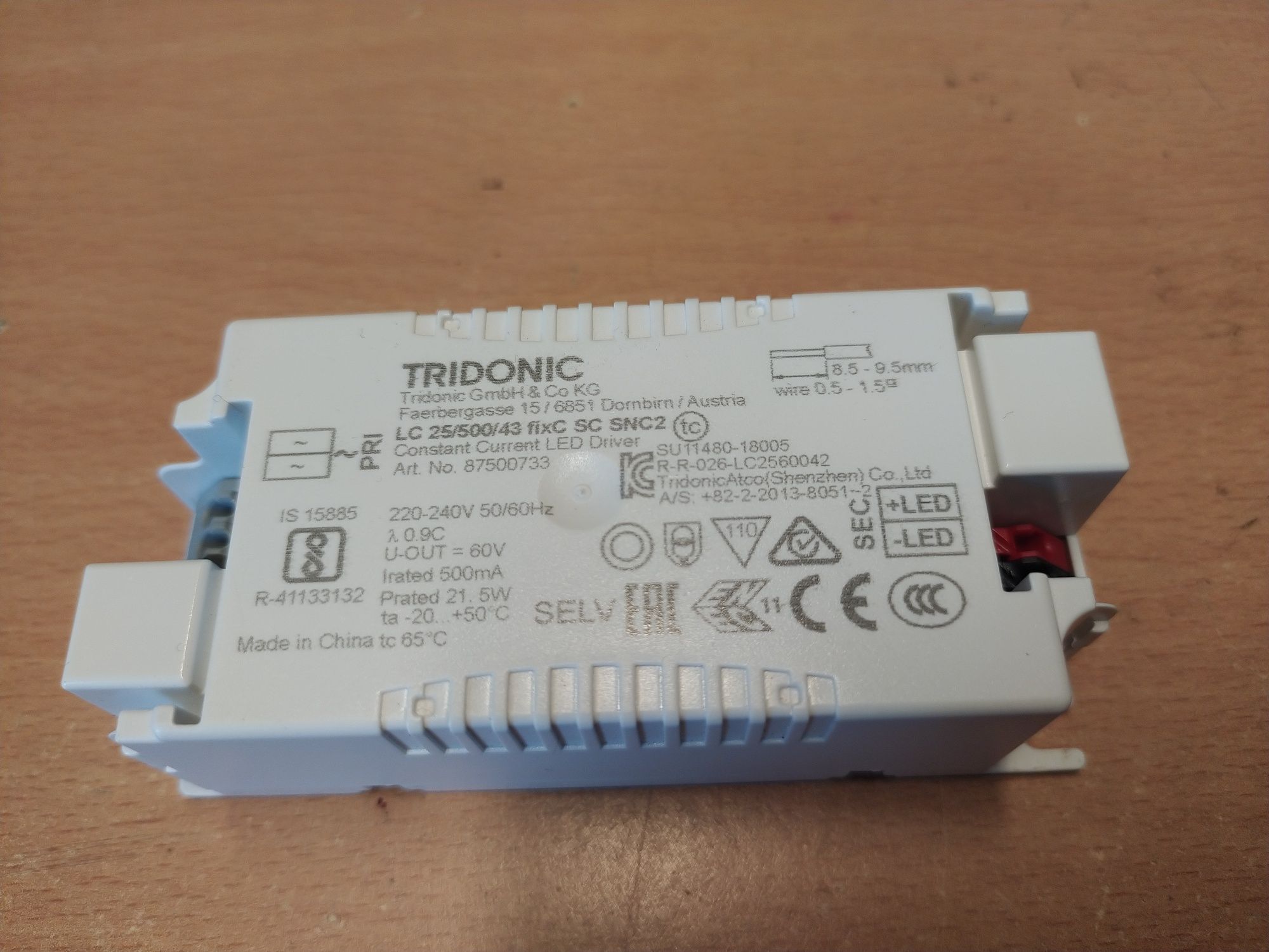 Zasilacz led prądowy 25W tridonic 500mA