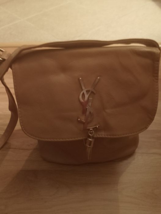 Nowa torebka cross body inspiracja YSL jasny brąz