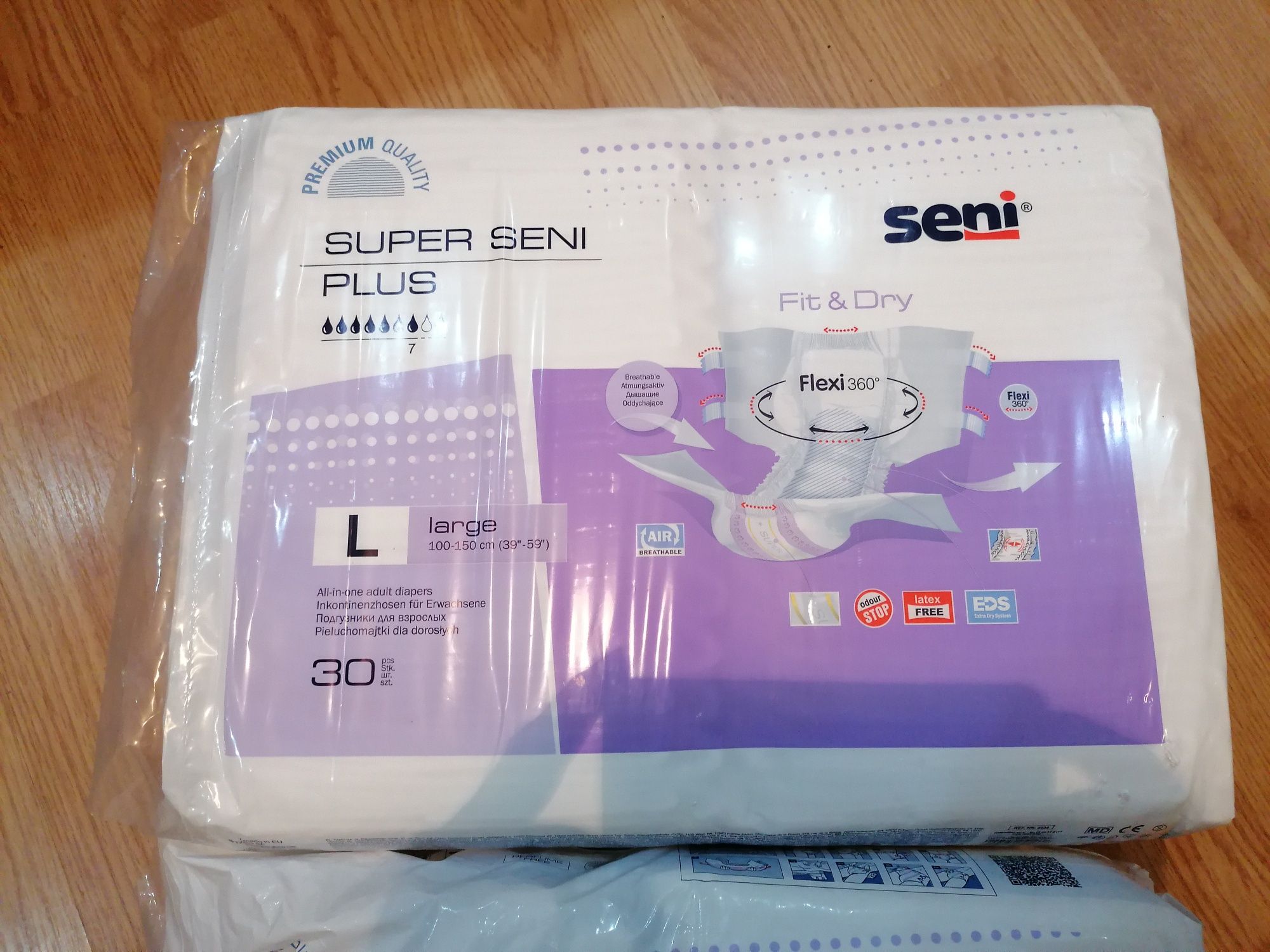 Pieluchomajtki seni superplus rozmiar L 100-150cm  50szt