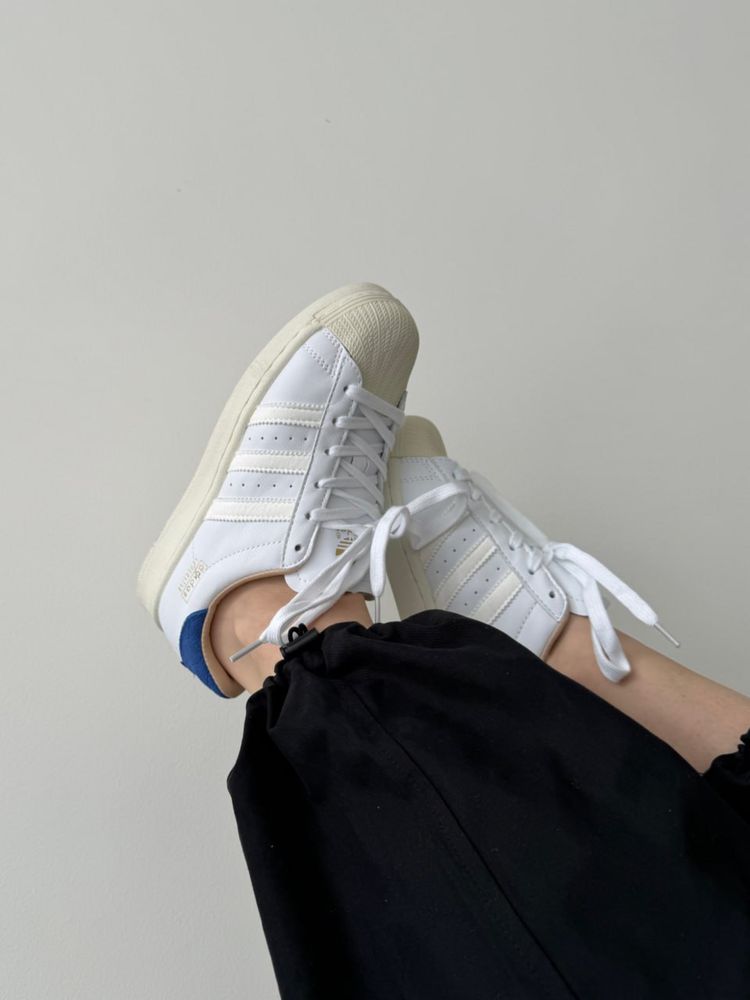 Кросівки Чоловічі Adidas Superstar White/Blue 36-45 Без передоплати