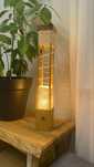 Lampa lampka nocna drewno sznur jutowy handmade