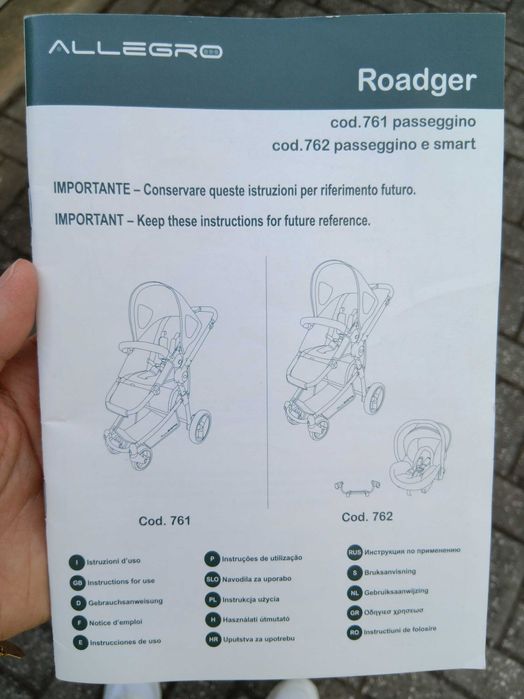 Carro com ovo e cadeira Brevi