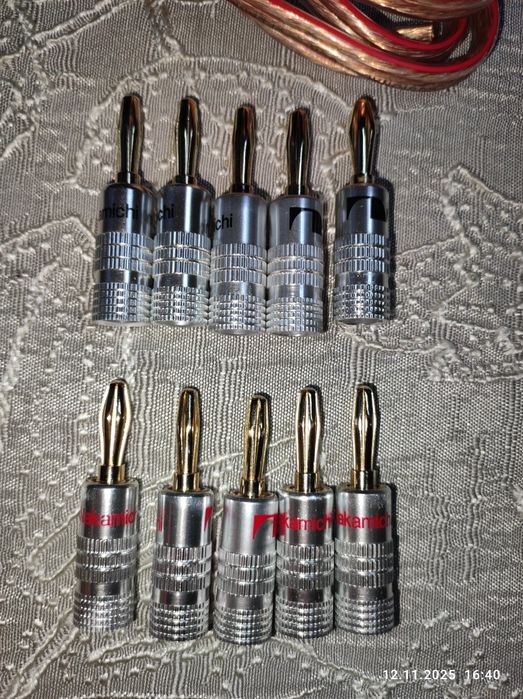 Nakamichi Конектори Штекери, Кабелі - ціна вказана за весь лот!