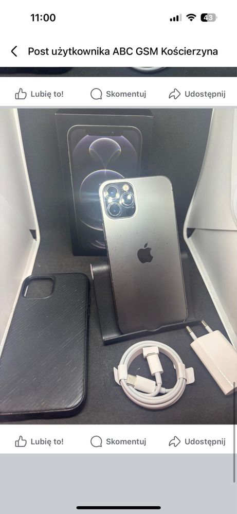Iphone 12 pro max super stan 100% bateria ABC GSM KOSCIERZYNA