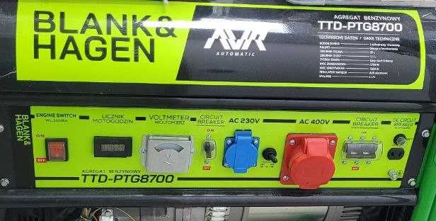 Генератор Hagen TTD-PTG 8700 6,7 кВт