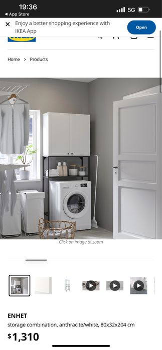 Armário ikea com estrutura em preto