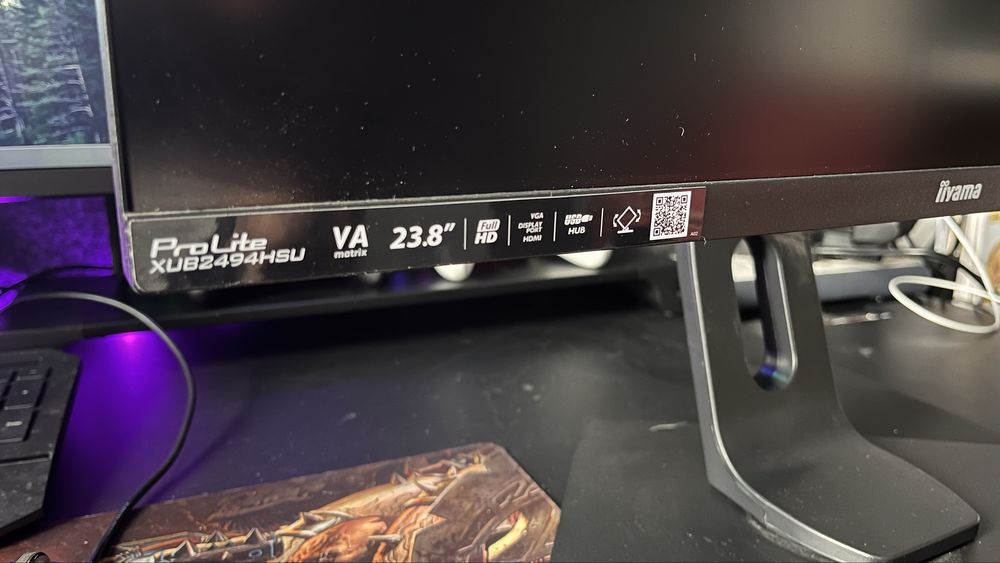 Monitor 24 Iiyama XUB2494HSU hub usb.