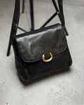 Lancel Depuis Logo Leather Crossbody Shoulder Bag Vintage