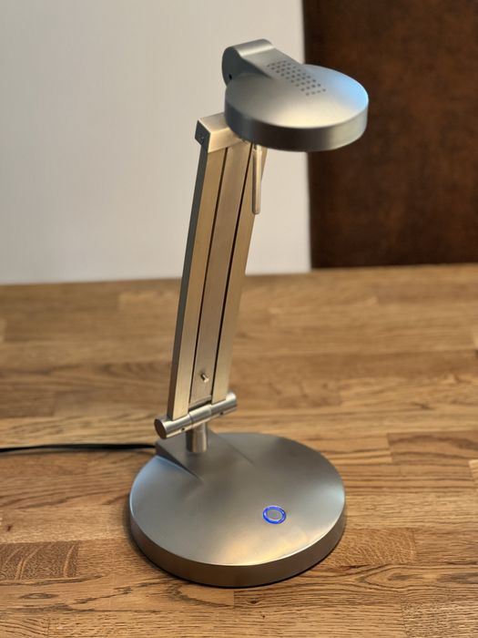 Lampka biurkowa srebrny mat