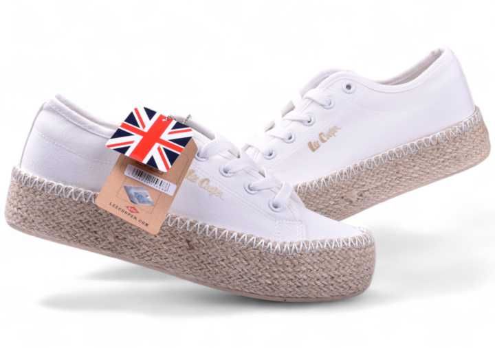 Buty Damskie Lee Cooper Espadryle Trampki białe platforma r.38 Wys.24H