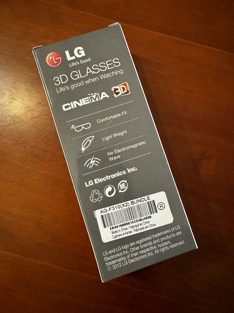 Oculos LG televisao 3D