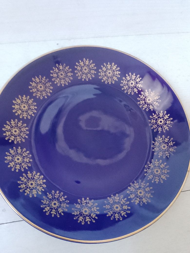 Lichte Fine China, Echt Kobalt, talerzyk deserowy