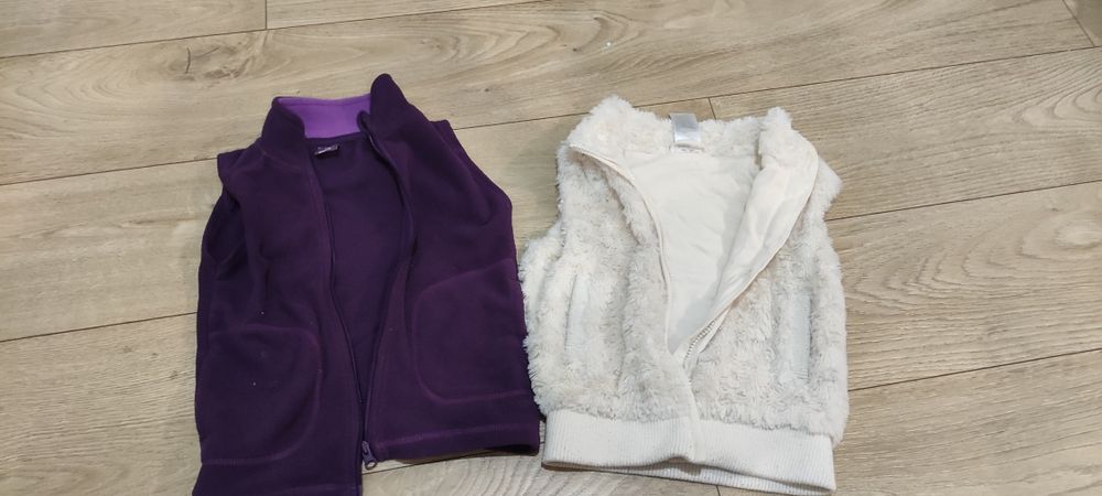 Kamizelki polarowa i futrzana 104  2 sztuki