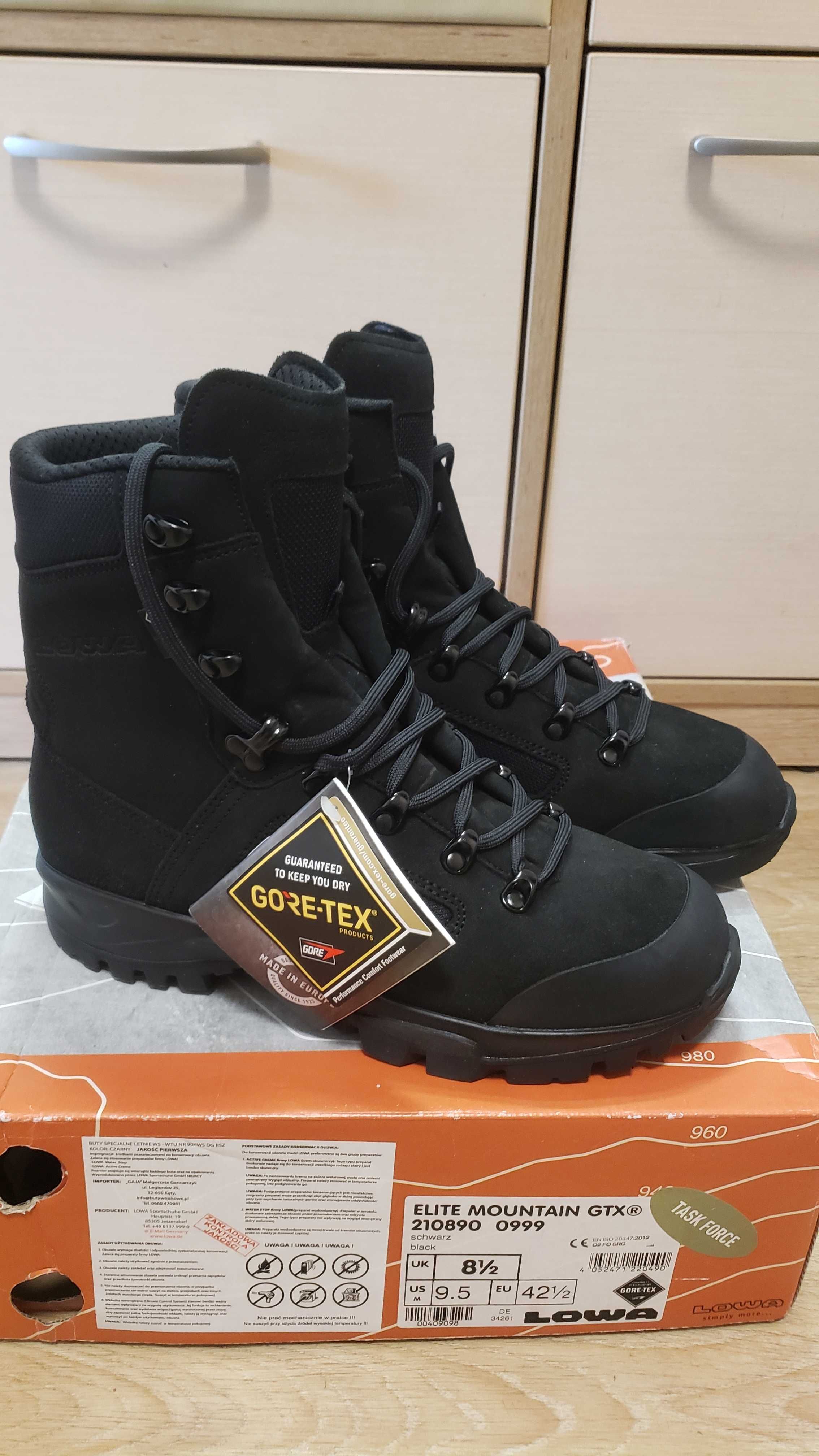 Тактические ботинки LOWA Elite Mountain GTX TF, разм: 42,5; 44.