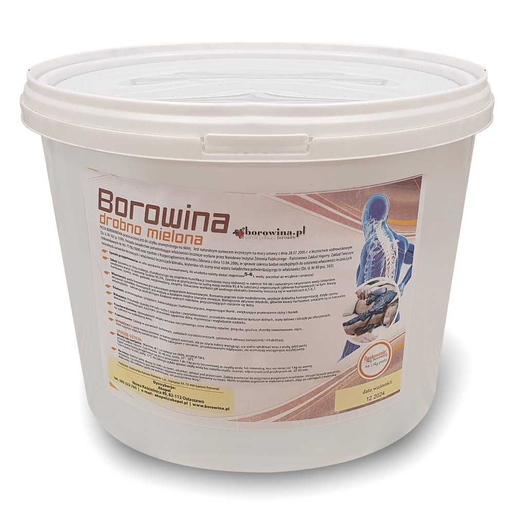 Borowina - drobno mielona pasta borowinowa na 10 kg na okłady  kąpiele