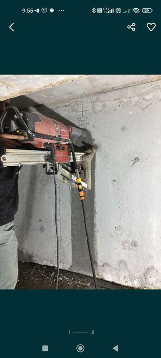 Алмазная резка отверстий под любой диаментр Днепр!