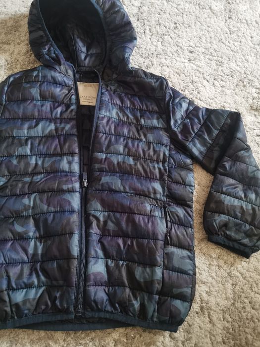 Kurtka przejściowa z kapturem chłopięca jesienna moro Zara - rozm. 122