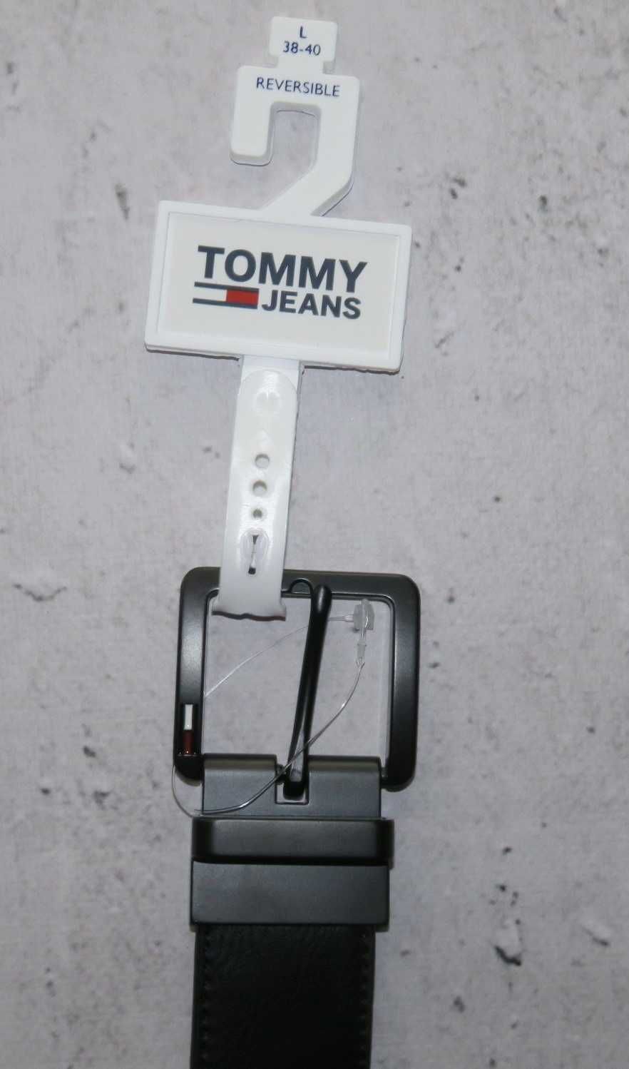 Tommy Hilfiger skórzany pasek dwustronny nowy na prezent 38/40