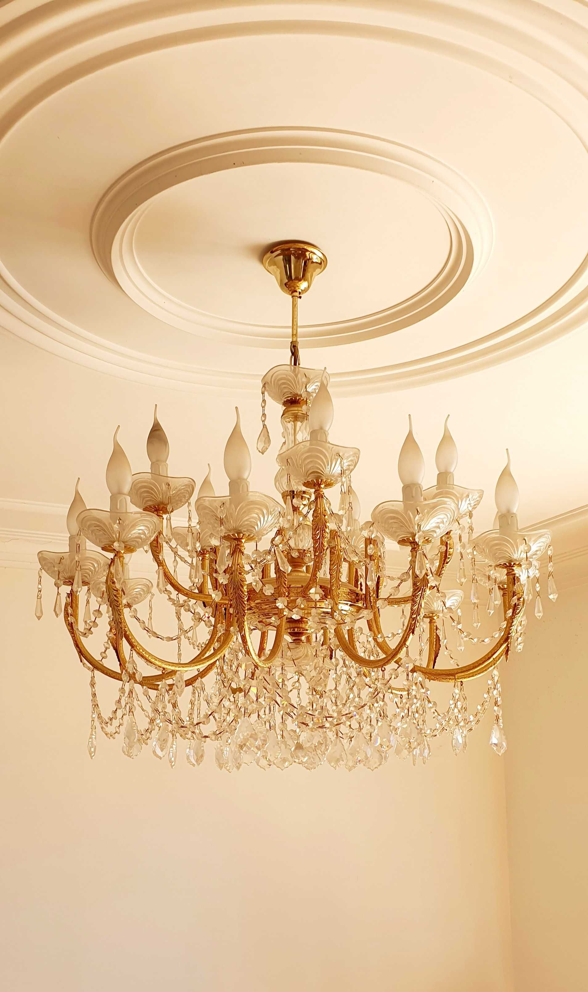 Lustre Candeeiro de cristal em bom estado