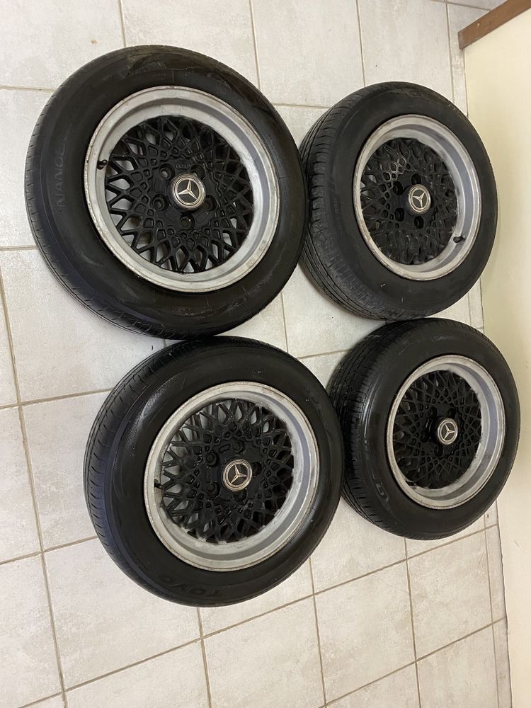 Jantes 15” 5x112 com aba originais Melber Mercedes w201 w124 190 amg