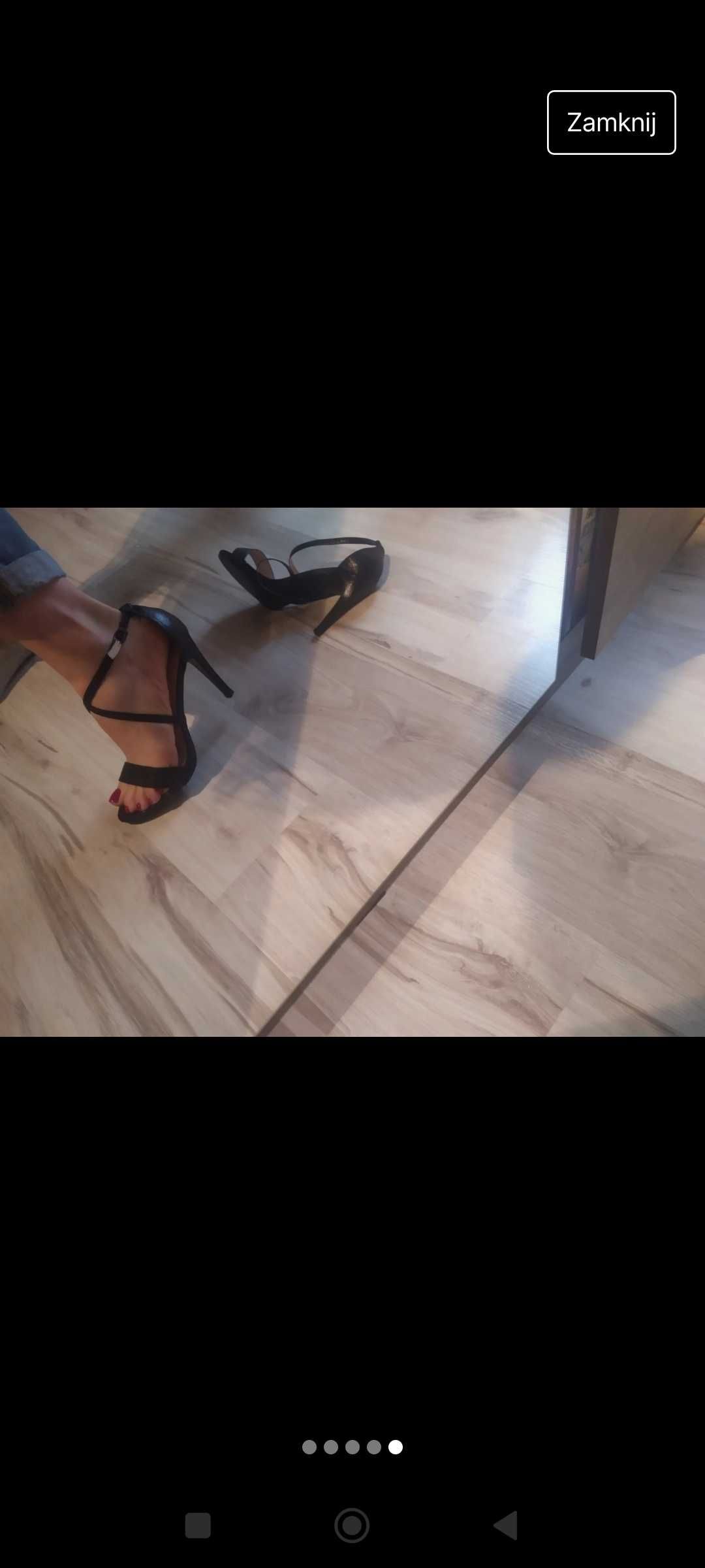 Damskie sandały na szpilce 25cm