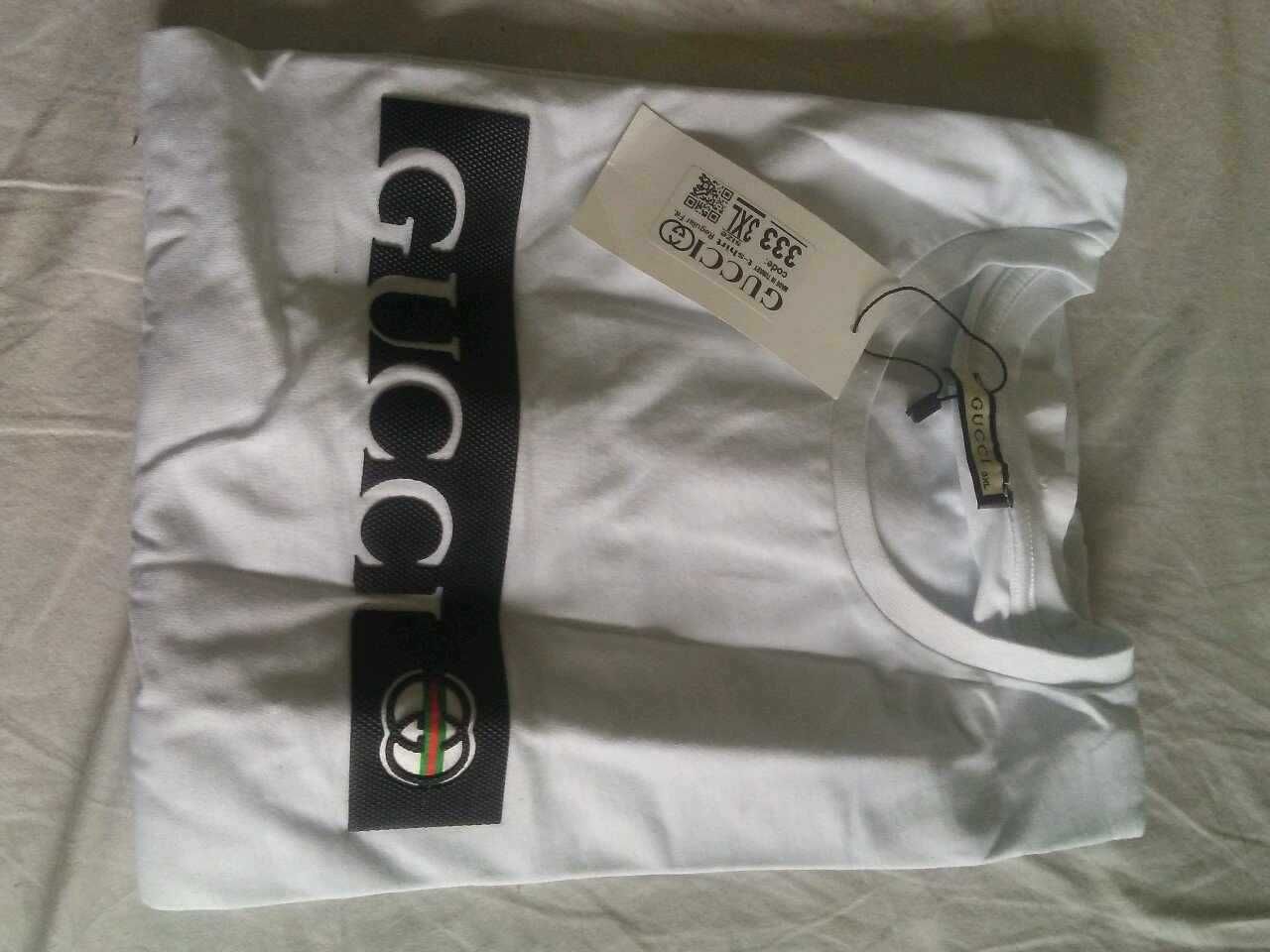 t-shirt biały gucci