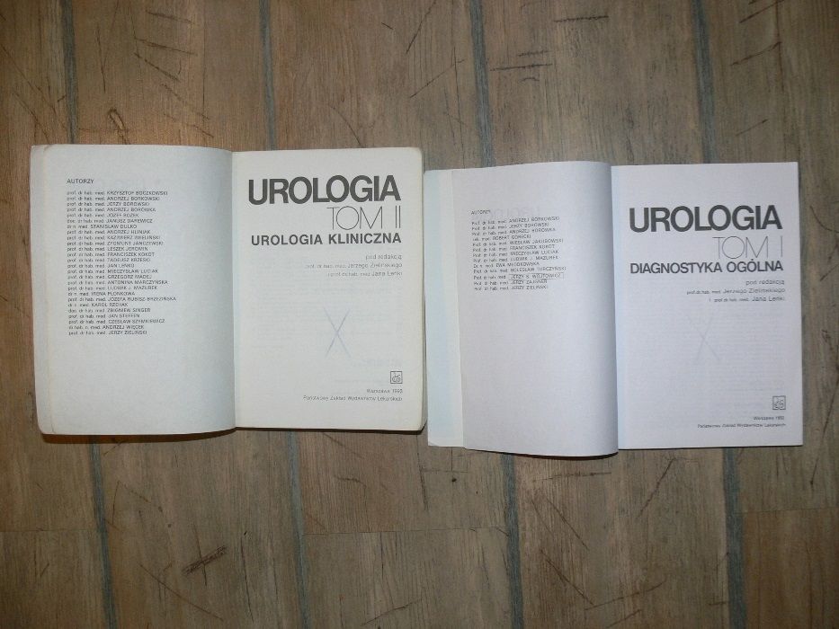 Urologia Kliniczna tom 2 Urologia tom 1 Diagnostyka ogólna J Zieliński