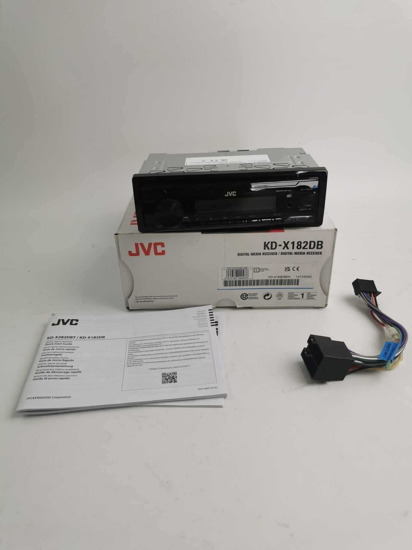 Radio samochodowe JVC KD-X182DB 1-DIN USB MP3 WMA WAV FLAC.