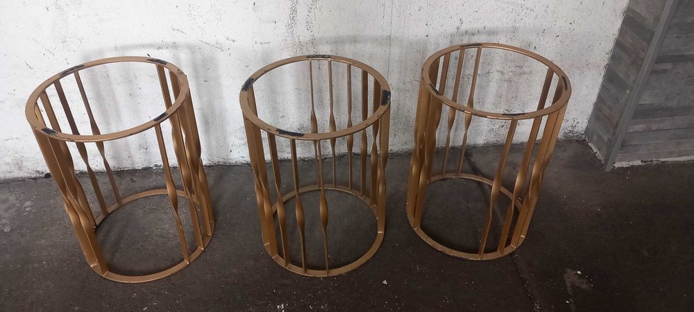 mesa banco suporte cilindro expositor  ferro