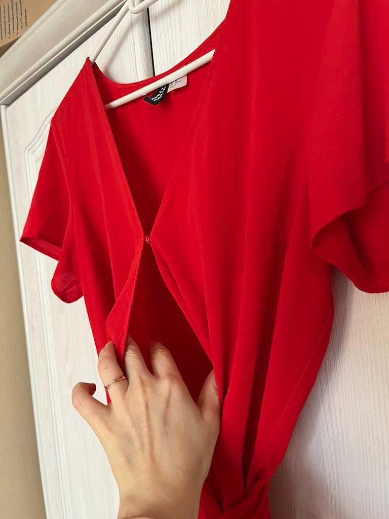 Piękna czerwona sukienka także do karmienia 42 XL HM Divided