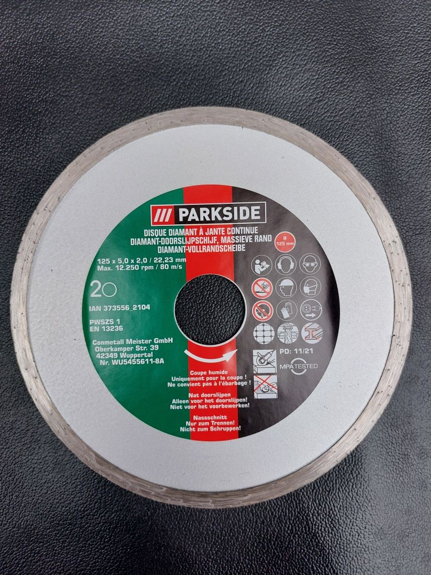 Набір алмазних кругів PARKSIDE 125 мм, 4 шт — універсальні диски
