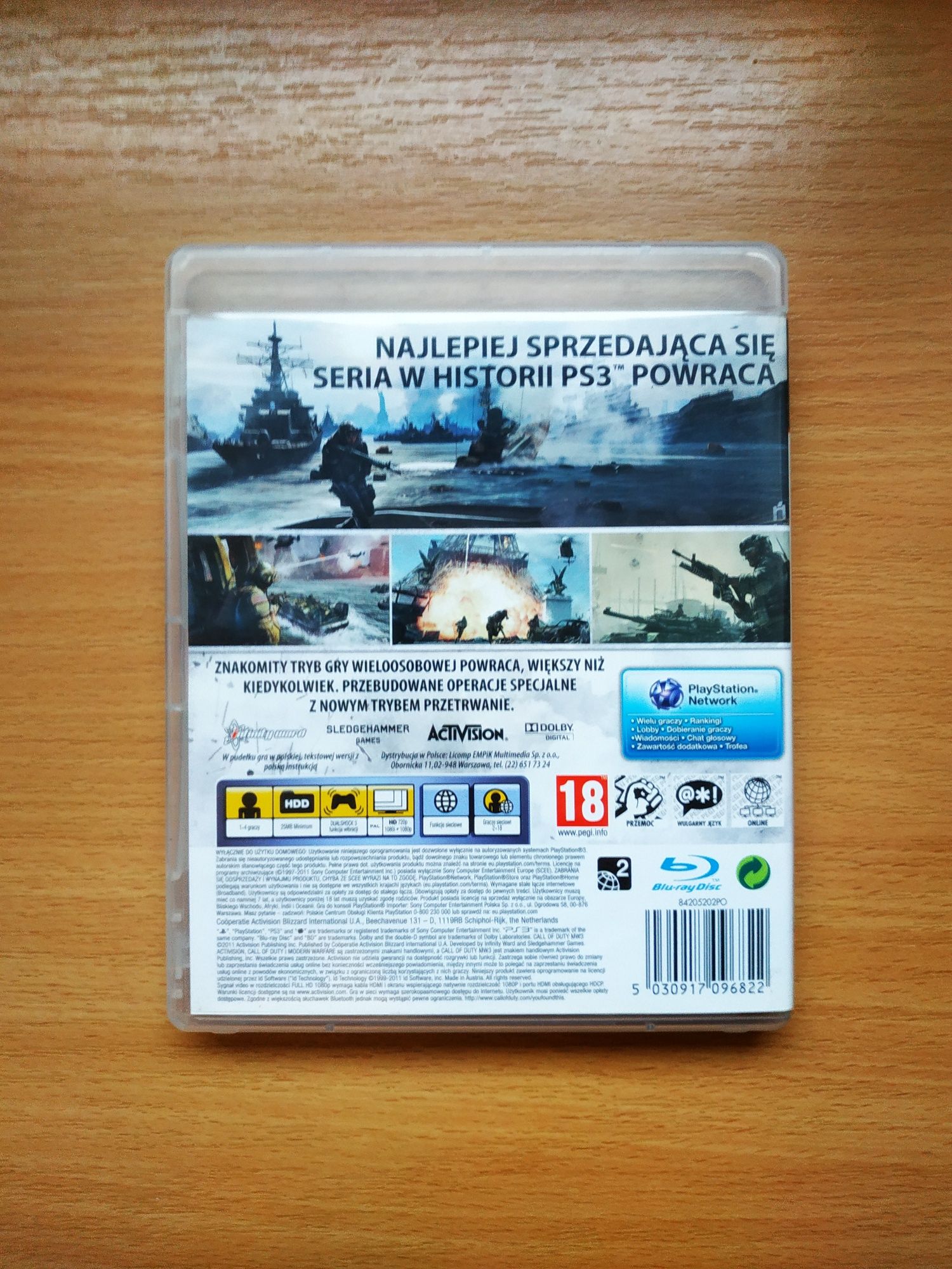 Call of duty mw3 ps3, pl, stan bardzo dobry, wysyłka olx