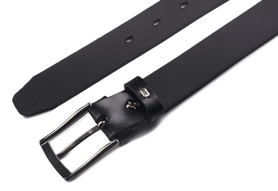 Minimalistyczny pasek męski z polerowanej skóry - Peterson 100