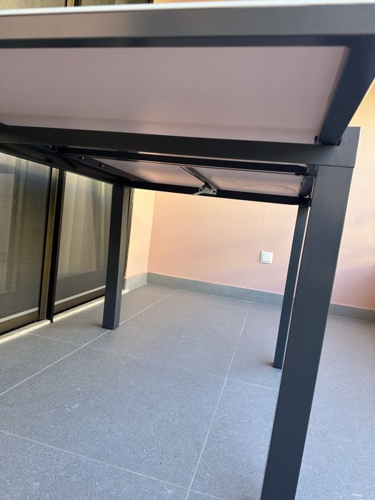 Mesa de alumínio NATERIAL LYRA ANTRACITE 90/160X90CM