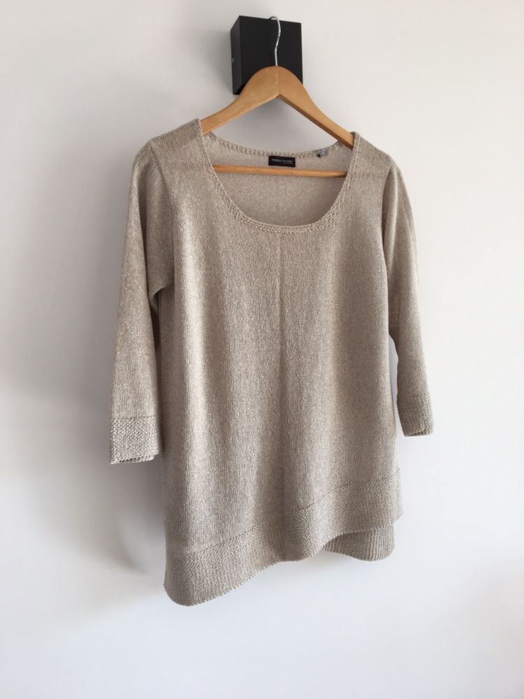 Sweter beżowy camel taupe basic tchibo