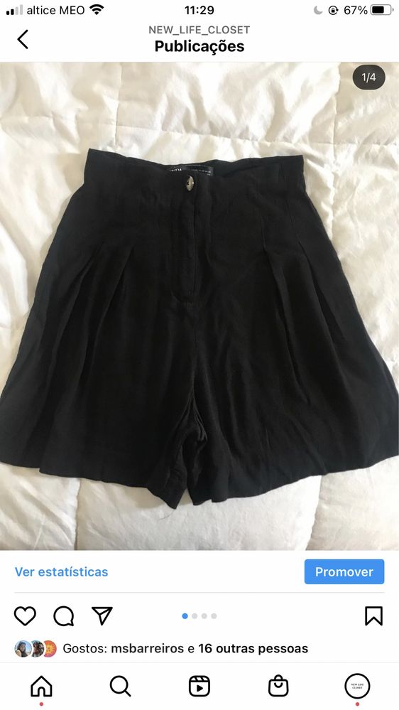 Calções Zara Tam XS