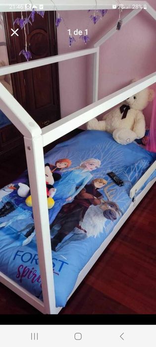 Cama de criança - estrutura estrado e colchão