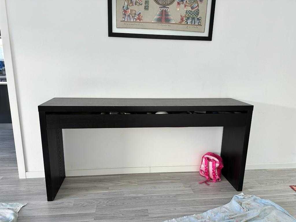 MALM Toucador/Aparador/Consola PRETO 190x41 cm NOVO E GRANDE