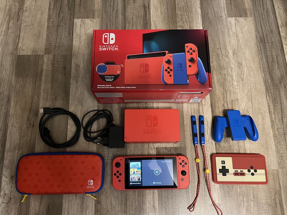 Konsola Nintendo Switch V2 Mario Red & Blue Edition jak Nowa