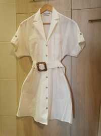 34 XS sukienka szmizjerka biała letnia nowa komunię chrzciny do pracy