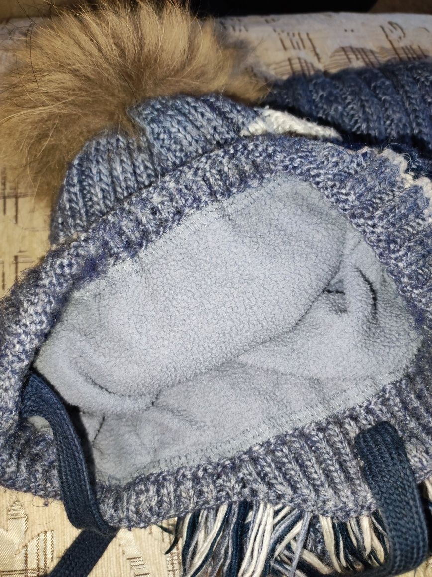 Комплект зимовий шапка і шарф для хлопчика