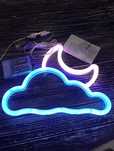 Neon Chmurka z księżycem lampa LED ozdoba dekoracja USB