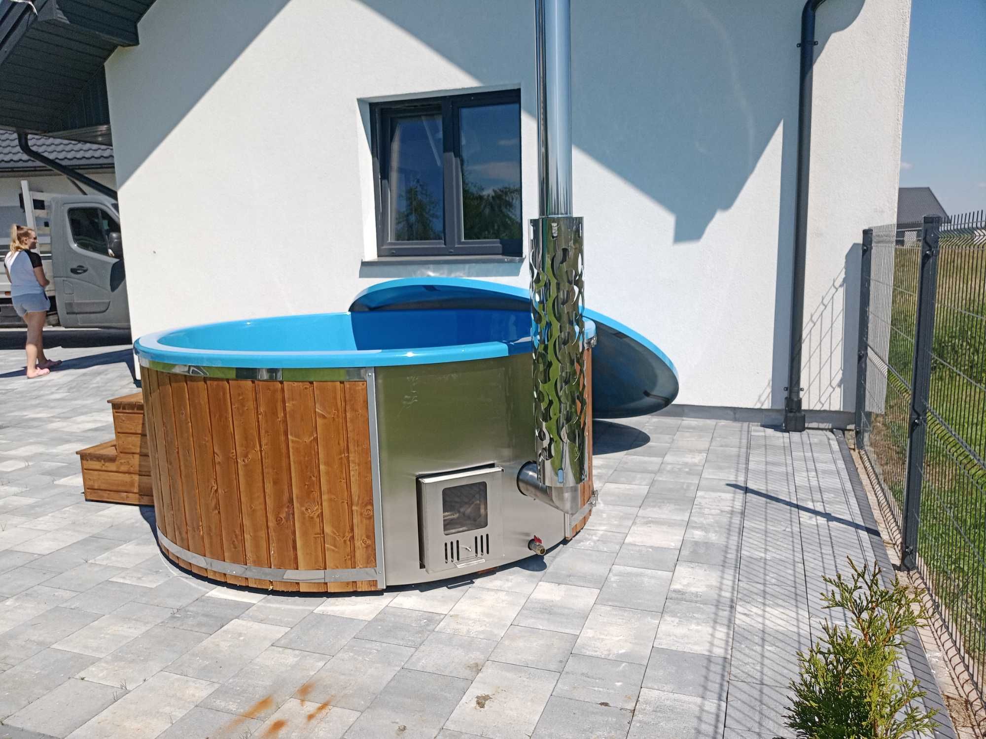 Balia Ogrodowa Hot Tub Wellness Gorąca Beczka  Kąpielowa Balia Sauna