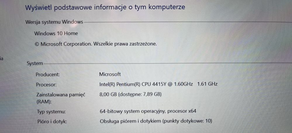 Tablet laptop Microsoft Surface Go 128 gb 8 ram