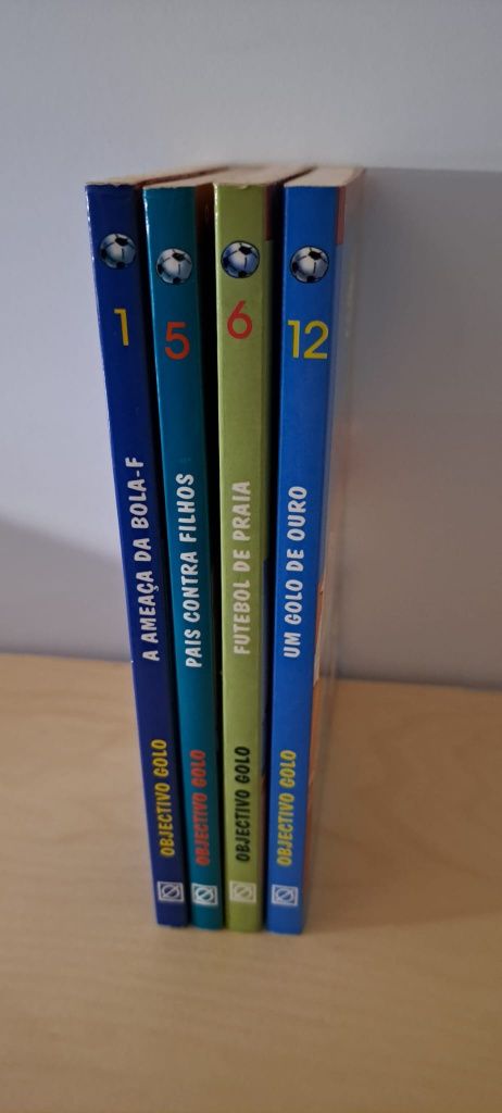 Livros "Objetivo Golo" 1, 5, 6 e 12