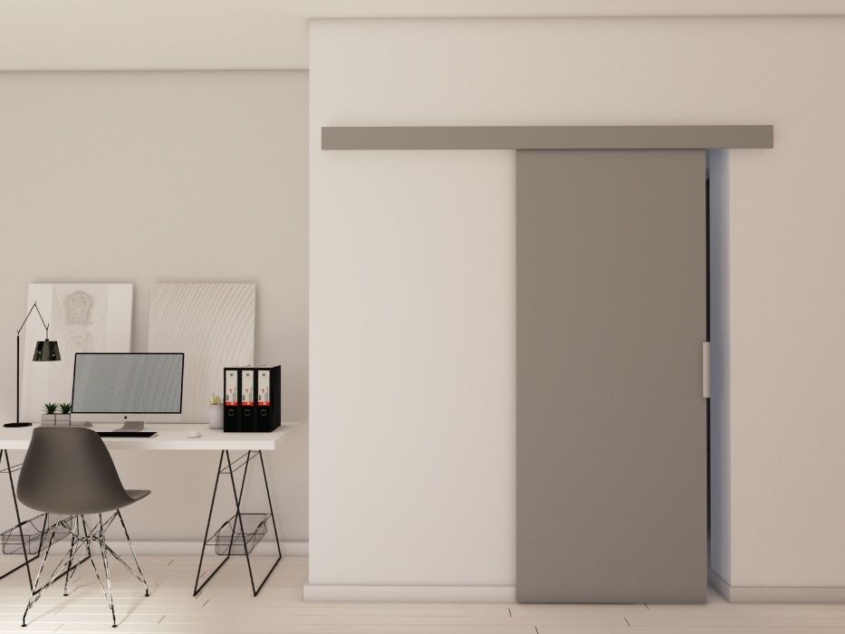 Drzwi przesuwne A80 - 86x205cm szare/popiel, nowe, producent