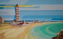 serigrafia do artista Ernani Oliveira - Farol da Barra