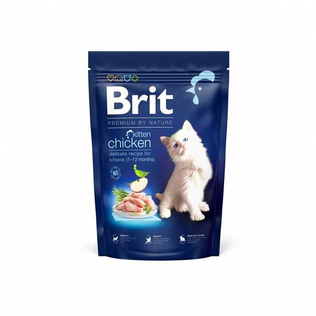 Brit Premium (Брит Премиум) by Nature Cat Kitten Chicken 1,5кг.