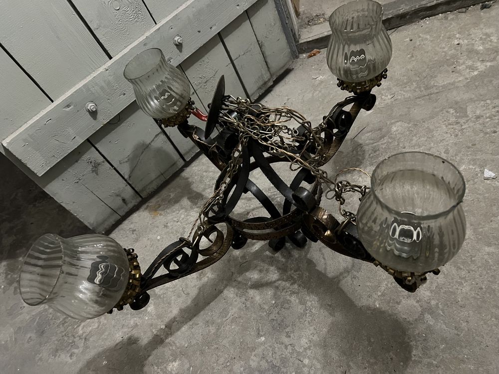 Żyrandol lampa wisząca PRL