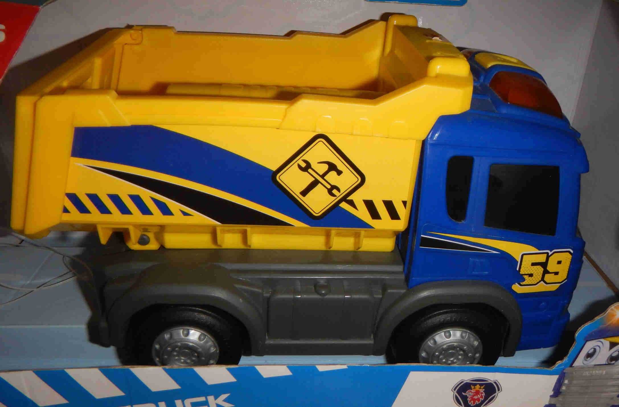 Simba Happy Scania Dickie pojazd wywrotka 24m+